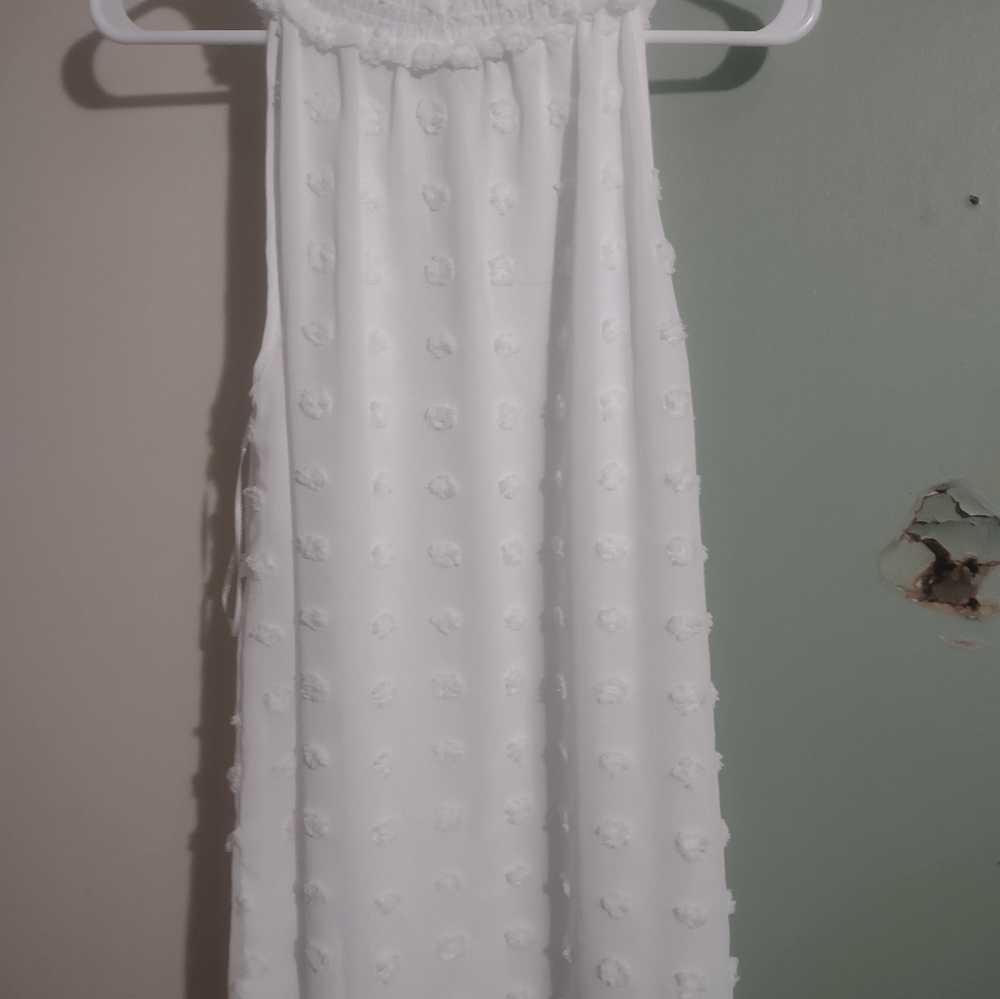 Solid white strapless tank top cami top Vine&love Medium - Picture 3 of 4